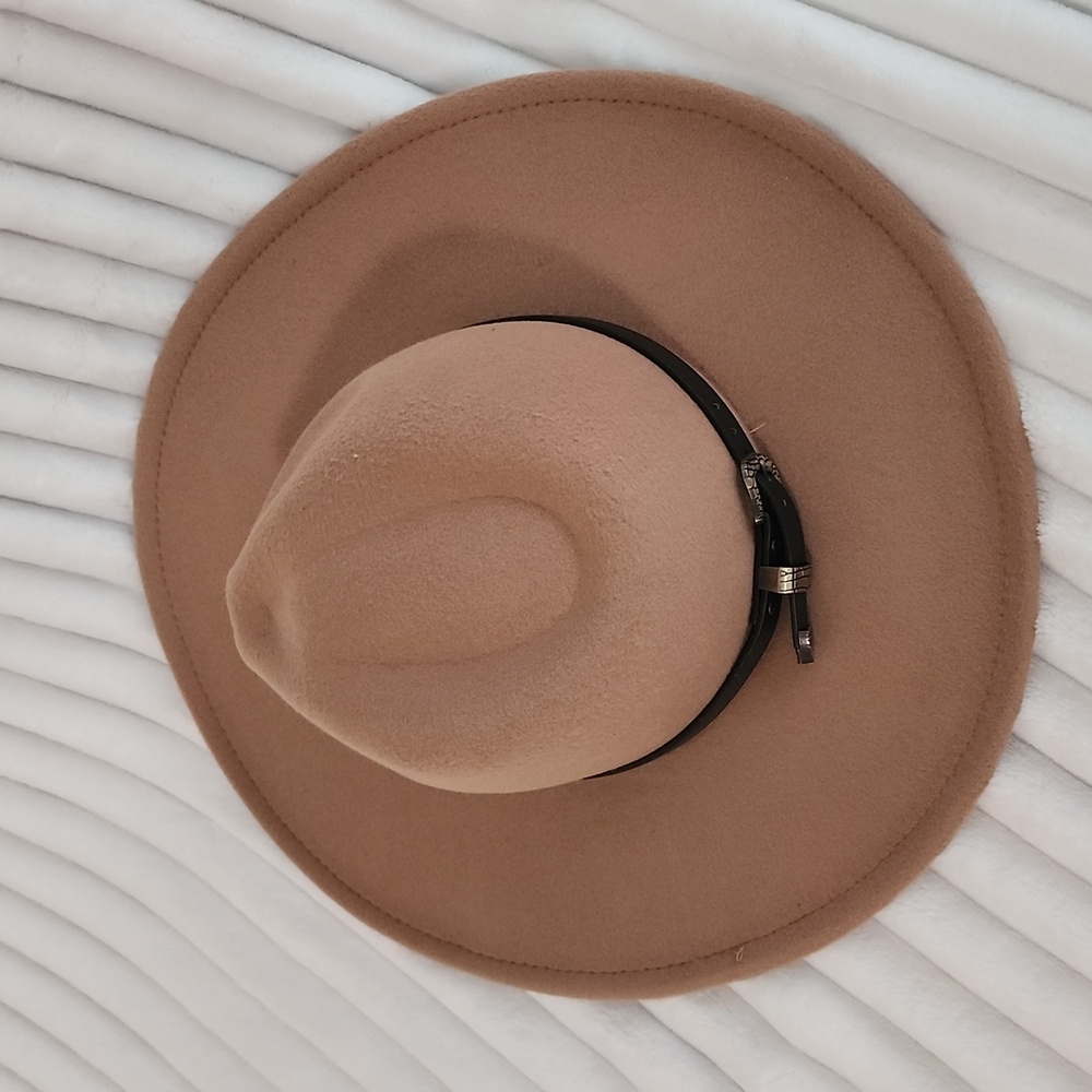 Carmel Belt Decor Fedora Hat